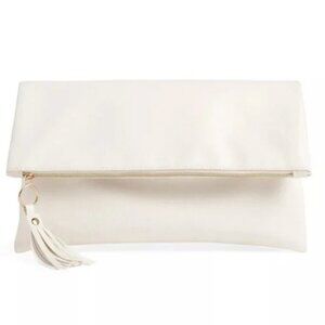 Rachel Miriam Winter White Clutch Bag Purse‎ $148 Retail - New in Sealed Package